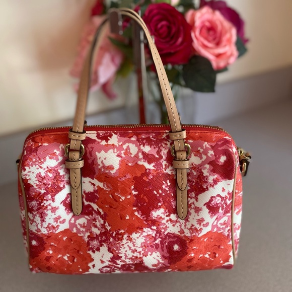 Coach Peyton Floral Bennett Mini Satchel 2-way Shoulder Bag - Picture 2 of 7